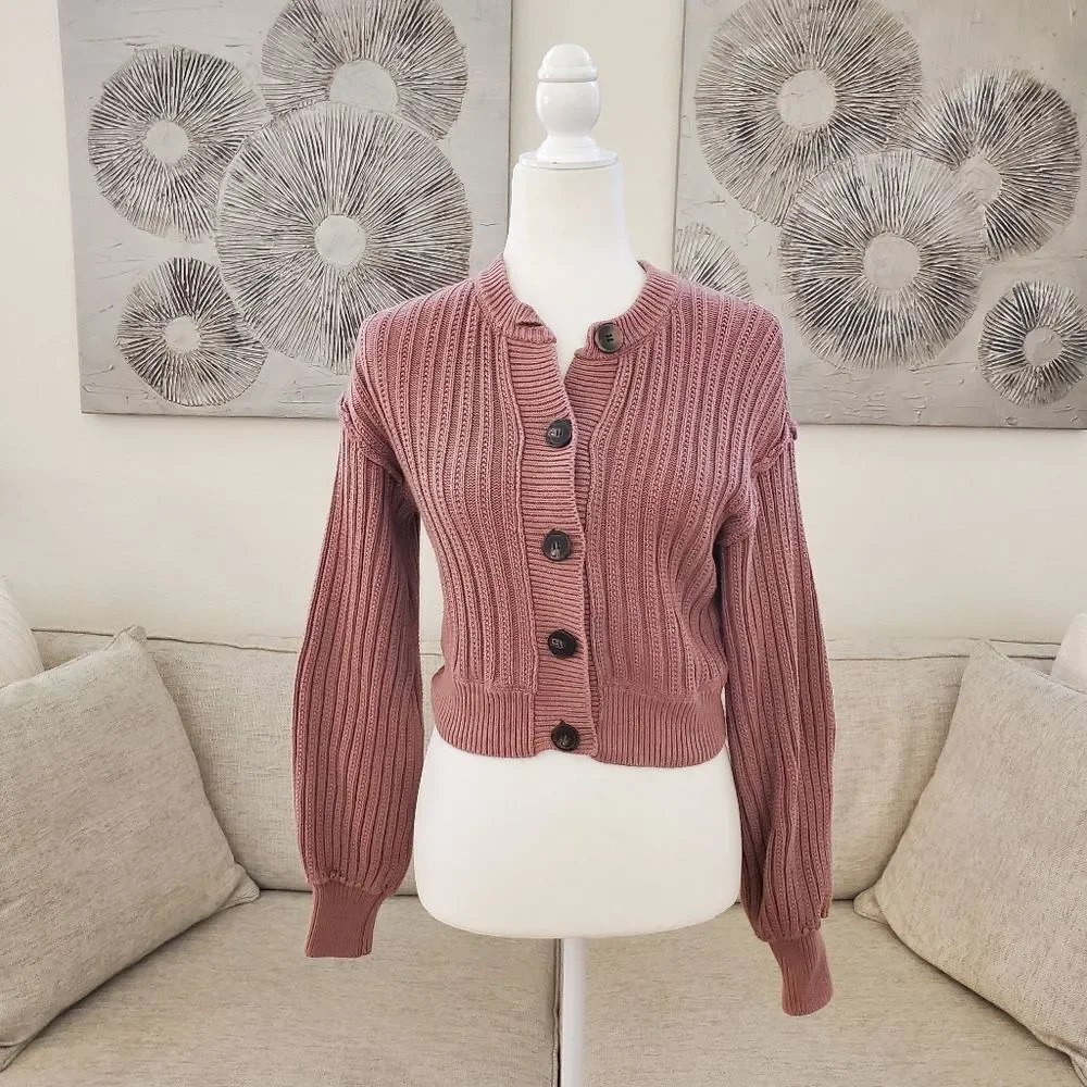 💗 FREE PEOPLE 💗 'All Yours' Cropped Dolman Sleeve Cardigan - [Size XS]